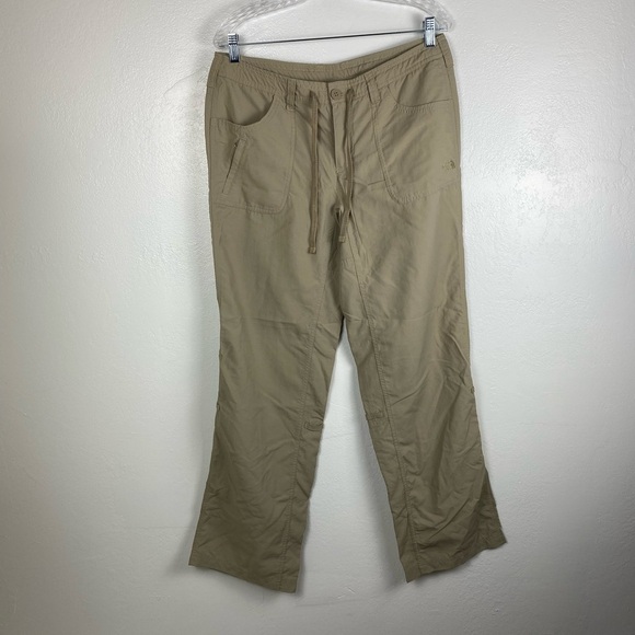 The North Face Tan Brown Nylon Neutral Lightweight‎ Outdoor Hiking Pants size 12 - Picture 1 of 16